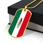 Mexican Flag Jewelry for Men, Men's Mexican Flag Necklace, Joyas con bandera mexicana para hombres