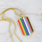 LGBTQIA2 Pride Flag Inspired Necklace, Vibrant Rainbow Pride Jewelry, For Celebrating Diversity, Ideal LGBTQ+ Community Gift