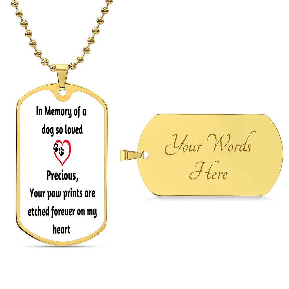 Pet Memorial Name Necklace