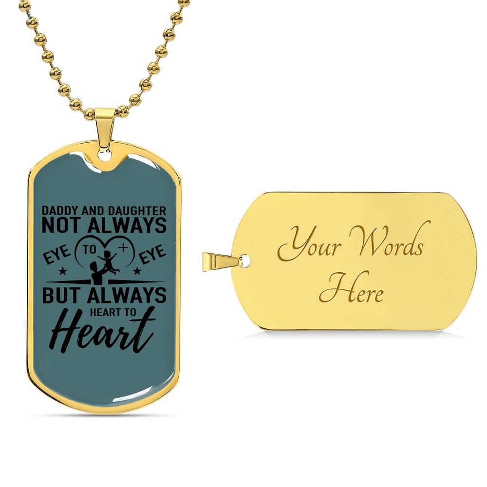 . Gift for Dad - Heartfelt Dad & Daughter Dog Tag Necklace, Stainless Steel Sentimental Jewelry, Unique Gift for Dad