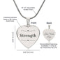 Cancer Support Gift For Sister, Breast Cancer Gift For Sister, Strength Necklace, Fight Cancer Gift, Fight Cancer Jewelry, Chemo Support