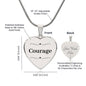 Courage Necklace, Inspirational Jewelry, Motivational Gift, Hardship Gift, Personalized Necklace, Support Gifts, Strength Gift For Women
