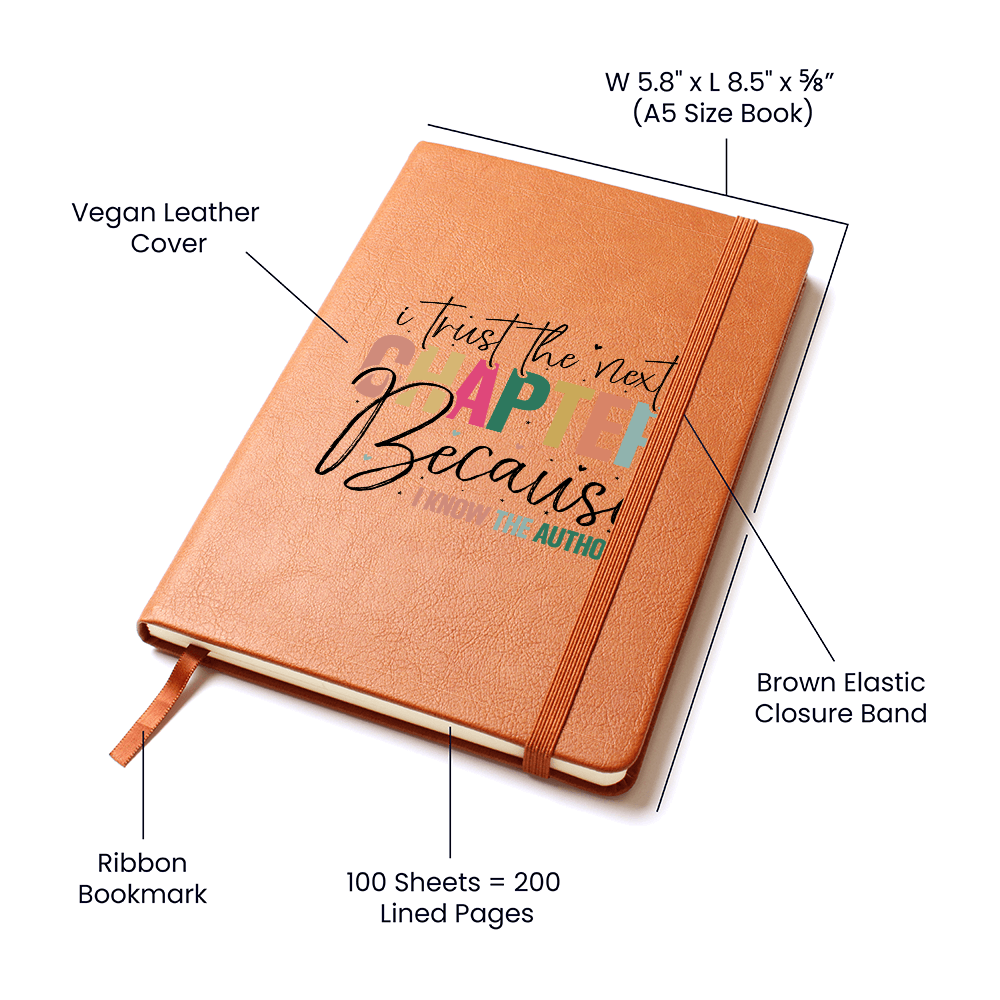 . I Trust The Next Chapter Journal, Inspirational Notebook for Writing and Reflection, Motivational Gift for Writers