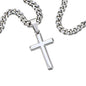 Dad Gift- Engraved Cross Pendant, Thoughtful Thank You Dad Gift, Heartfelt Thank You Keepsake For Father