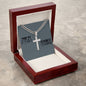 Dad Gift- Engraved Cross Pendant, Thoughtful Thank You Dad Gift, Heartfelt Thank You Keepsake For Father