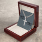 Dad Gift- Engraved Cross Pendant, Thoughtful Thank You Dad Gift, Heartfelt Thank You Keepsake For Father