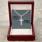 Dad Gift- Engraved Cross Pendant, Thoughtful Thank You Dad Gift, Heartfelt Thank You Keepsake For Father