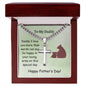 Father's Day Gift from Infant To My Daddy Father’s Day Card with Personalized Cross Necklace, Special Father's Day Gift from Infant Child