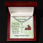Father's Day Gift from Infant To My Daddy Father’s Day Card with Personalized Cross Necklace, Special Father's Day Gift from Infant Child