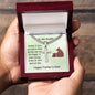Father's Day Gift from Infant To My Daddy Father’s Day Card with Personalized Cross Necklace, Special Father's Day Gift from Infant Child