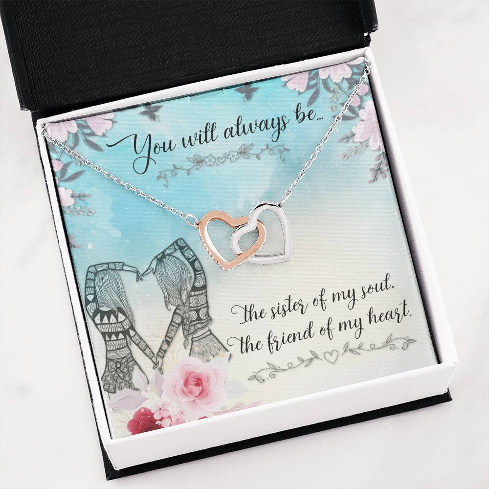 Gift for Sister to Show Love and Appreciation, Heart Necklace with Message Card, Thoughtful Birthday Gift for Your Sister, Sister Gift Bundle: Beautiful Necklace with a Loving Card