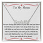 Cancer Support Necklace for Mom, Personalized Cancer Fighter Necklace, Meaningful Cancer Gift for Strength and Hope, Mom Cancer Support Gift