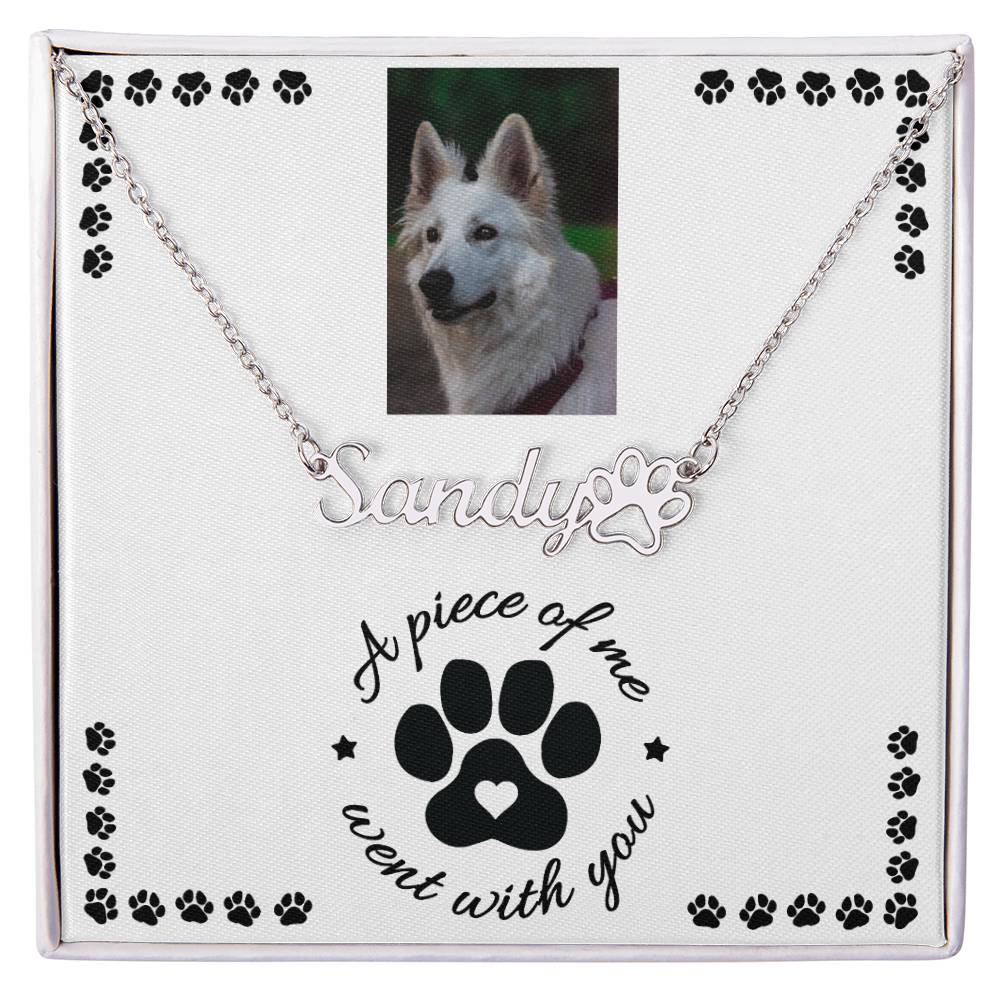 Pet Loss Necklace - Custom Pet Condolence Keepsake, Heartfelt Memorial Tribute Gift for a Beloved Pet's Passing, Sympathy Gift for Pet Owners