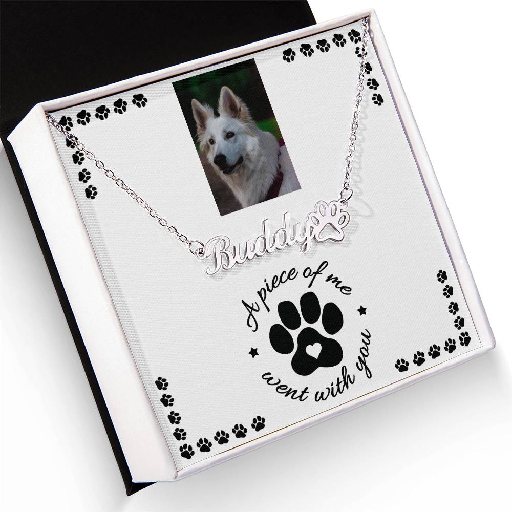 Pet Loss Necklace - Custom Pet Condolence Keepsake, Heartfelt Memorial Tribute Gift for a Beloved Pet's Passing, Sympathy Gift for Pet Owners