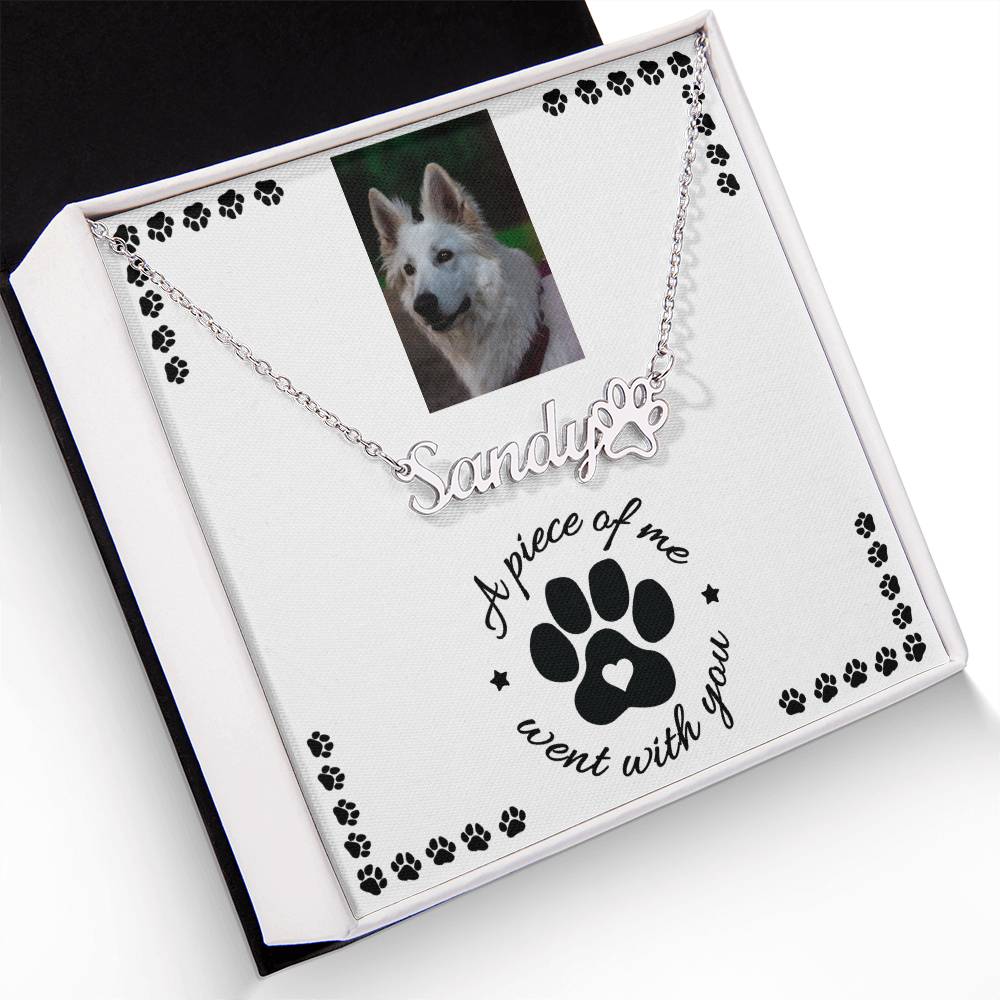 Pet Loss Necklace - Custom Pet Condolence Keepsake, Heartfelt Memorial Tribute Gift for a Beloved Pet's Passing, Sympathy Gift for Pet Owners