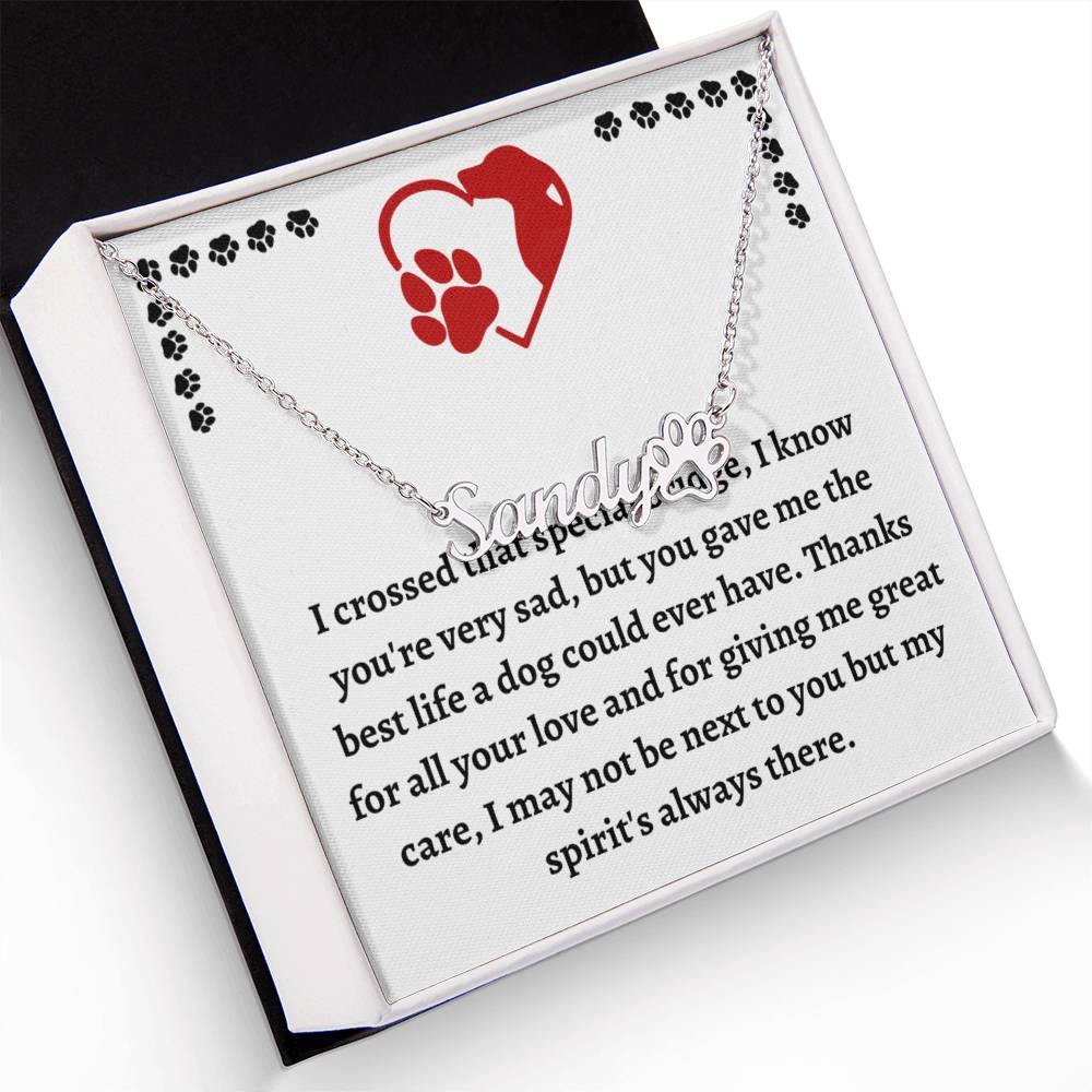 Loss of Dog Commemorative Necklace, Customized Pet Name Pendant, Healing Keepsake, Thoughtful Pet Loss Bereavement Present