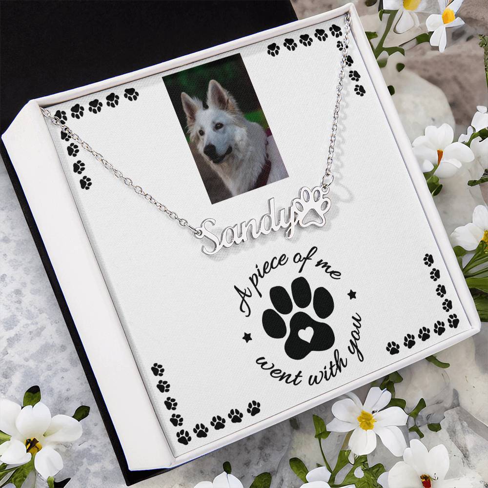 Pet Loss Necklace - Custom Pet Condolence Keepsake, Heartfelt Memorial Tribute Gift for a Beloved Pet's Passing, Sympathy Gift for Pet Owners