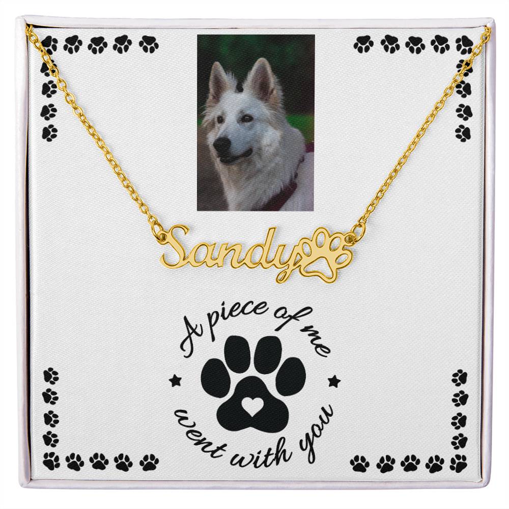 Pet Loss Necklace - Custom Pet Condolence Keepsake, Heartfelt Memorial Tribute Gift for a Beloved Pet's Passing, Sympathy Gift for Pet Owners