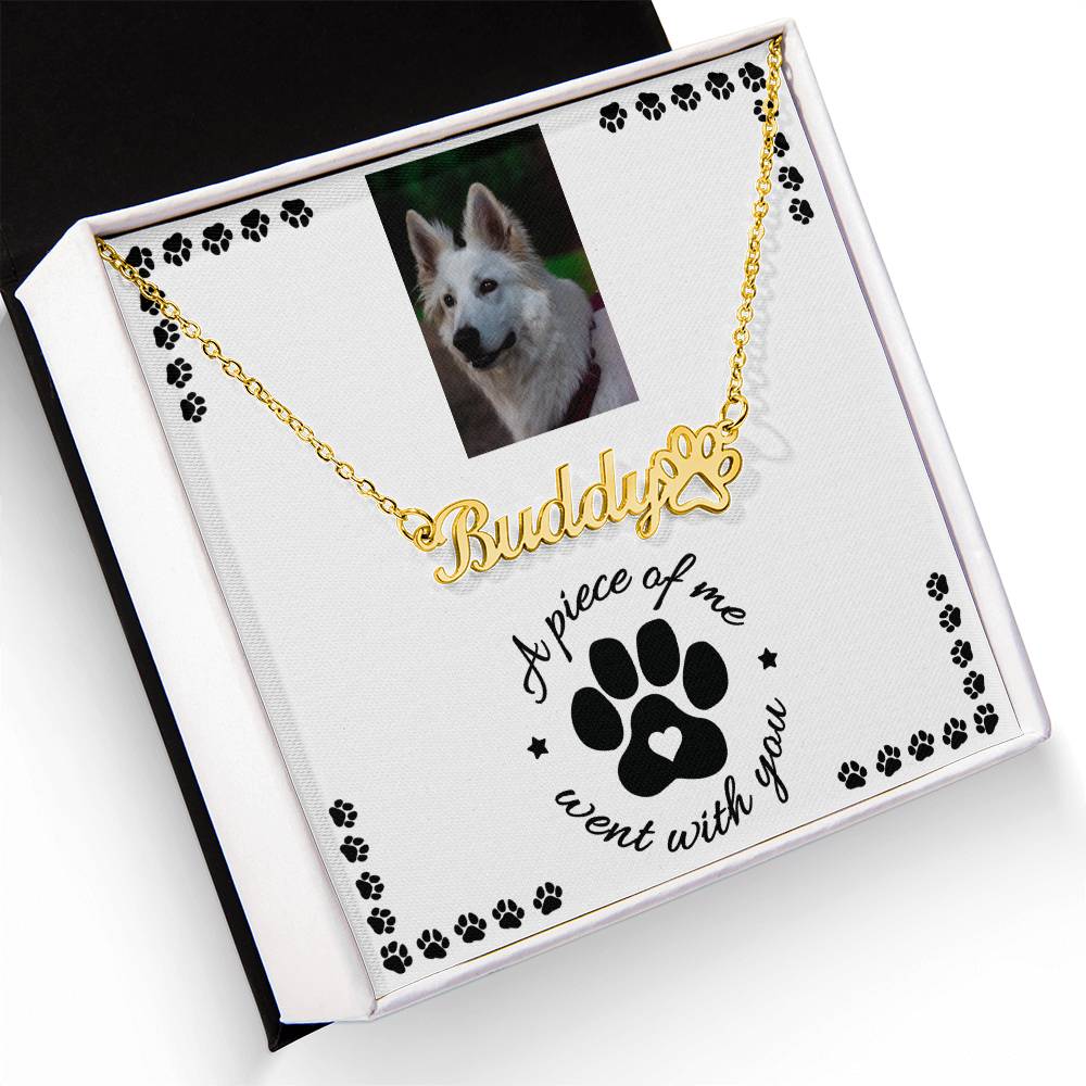 Pet Loss Necklace - Custom Pet Condolence Keepsake, Heartfelt Memorial Tribute Gift for a Beloved Pet's Passing, Sympathy Gift for Pet Owners