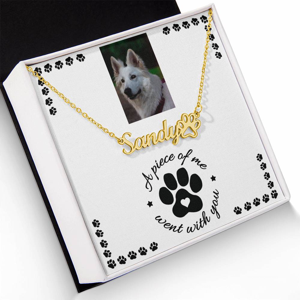 Pet Loss Necklace - Custom Pet Condolence Keepsake, Heartfelt Memorial Tribute Gift for a Beloved Pet's Passing, Sympathy Gift for Pet Owners