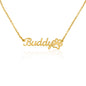 Dog Mom Pet Name Necklace, Personalized Pet Keepsake, Perfect Holiday Gift for Pet Parents, Perfect Gift for Dog Owners