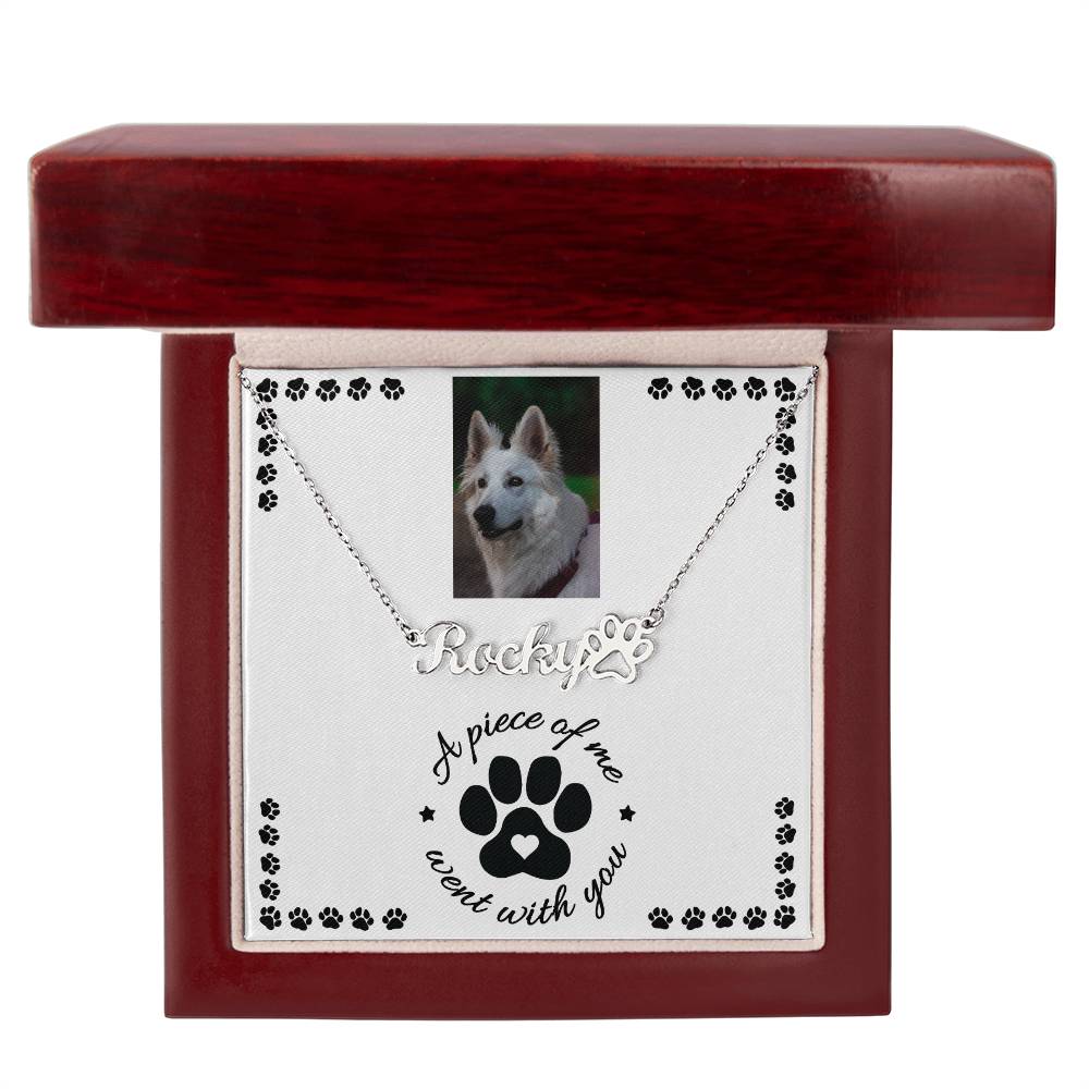 Pet Loss Necklace - Custom Pet Condolence Keepsake, Heartfelt Memorial Tribute Gift for a Beloved Pet's Passing, Sympathy Gift for Pet Owners