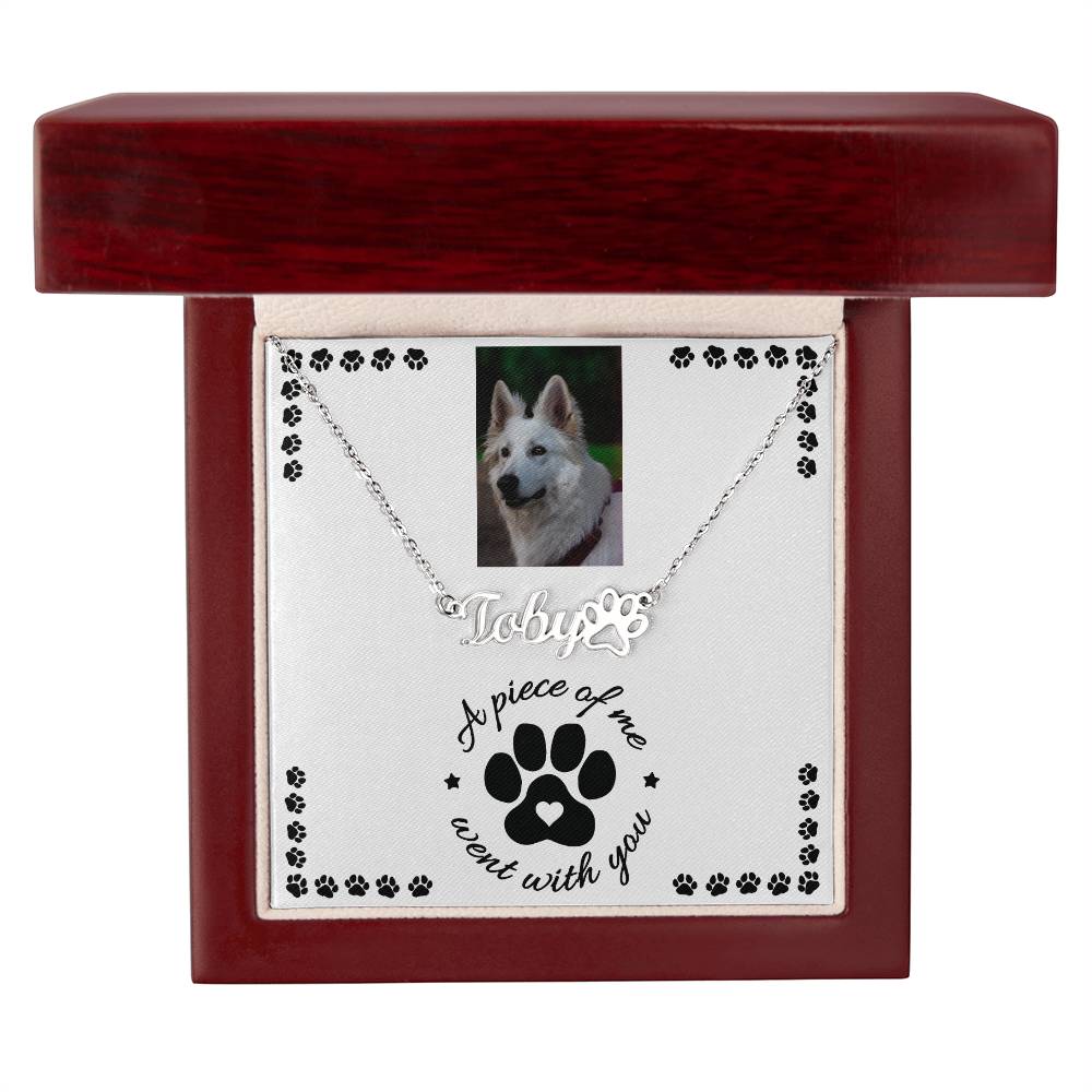 Pet Loss Necklace - Custom Pet Condolence Keepsake, Heartfelt Memorial Tribute Gift for a Beloved Pet's Passing, Sympathy Gift for Pet Owners