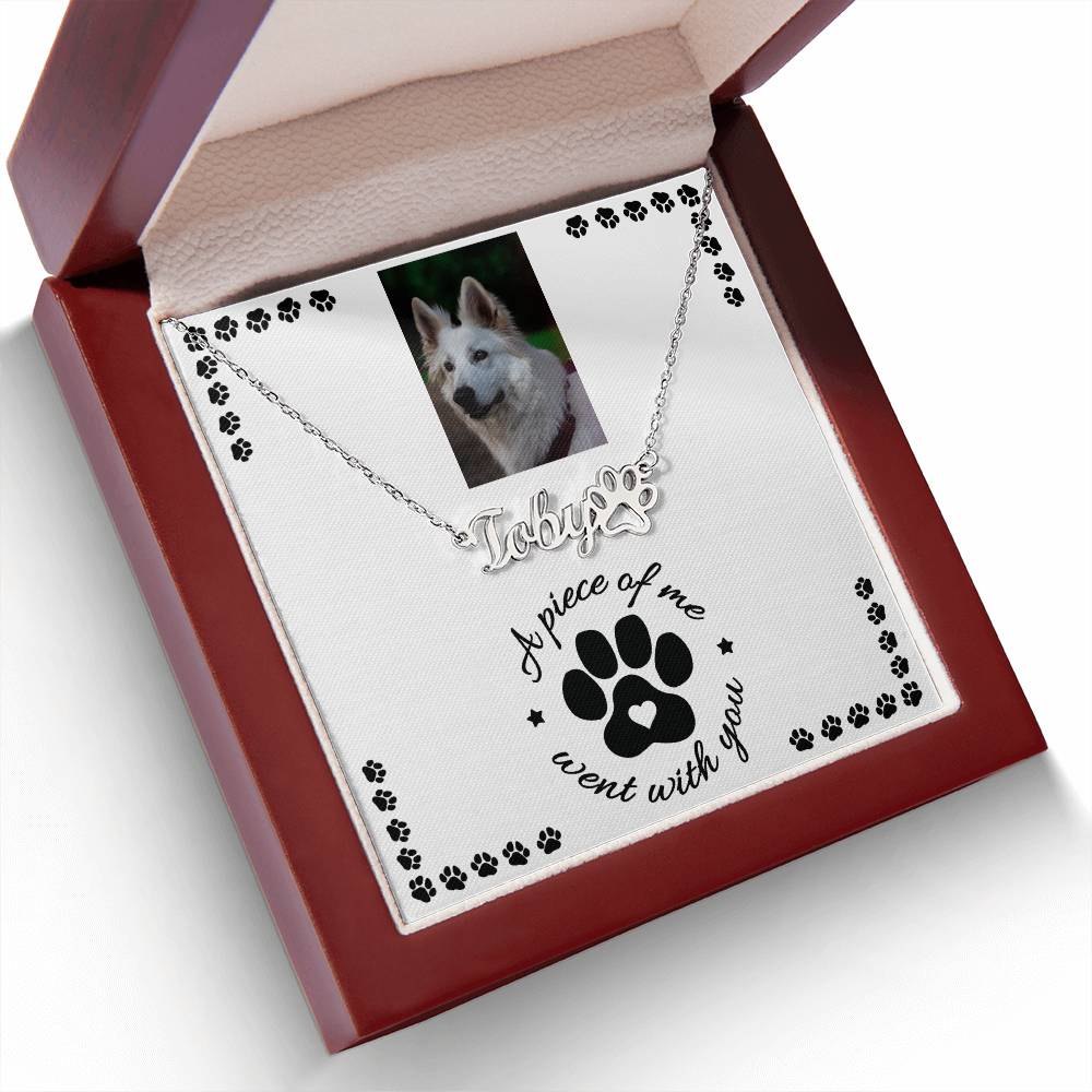 Pet Loss Necklace - Custom Pet Condolence Keepsake, Heartfelt Memorial Tribute Gift for a Beloved Pet's Passing, Sympathy Gift for Pet Owners