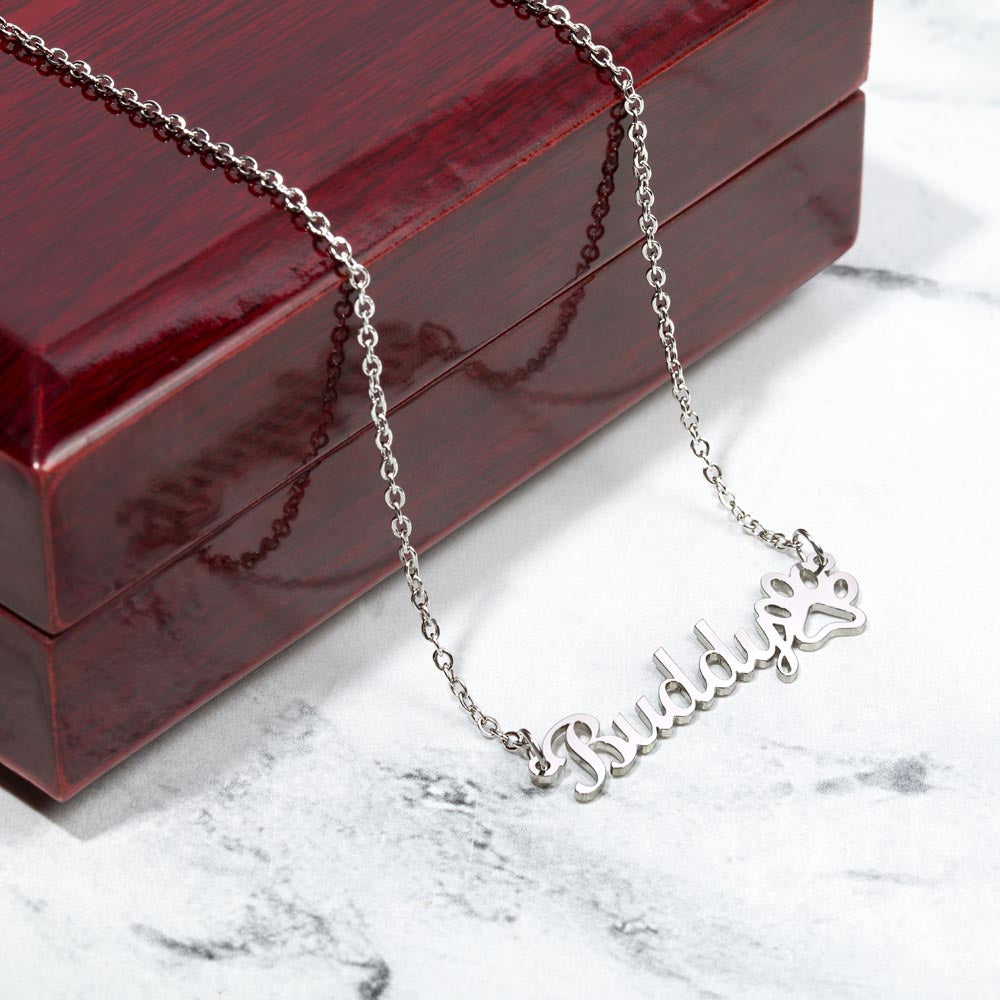 Loss of Dog Commemorative Necklace, Customized Pet Name Pendant, Healing Keepsake, Thoughtful Pet Loss Bereavement Present