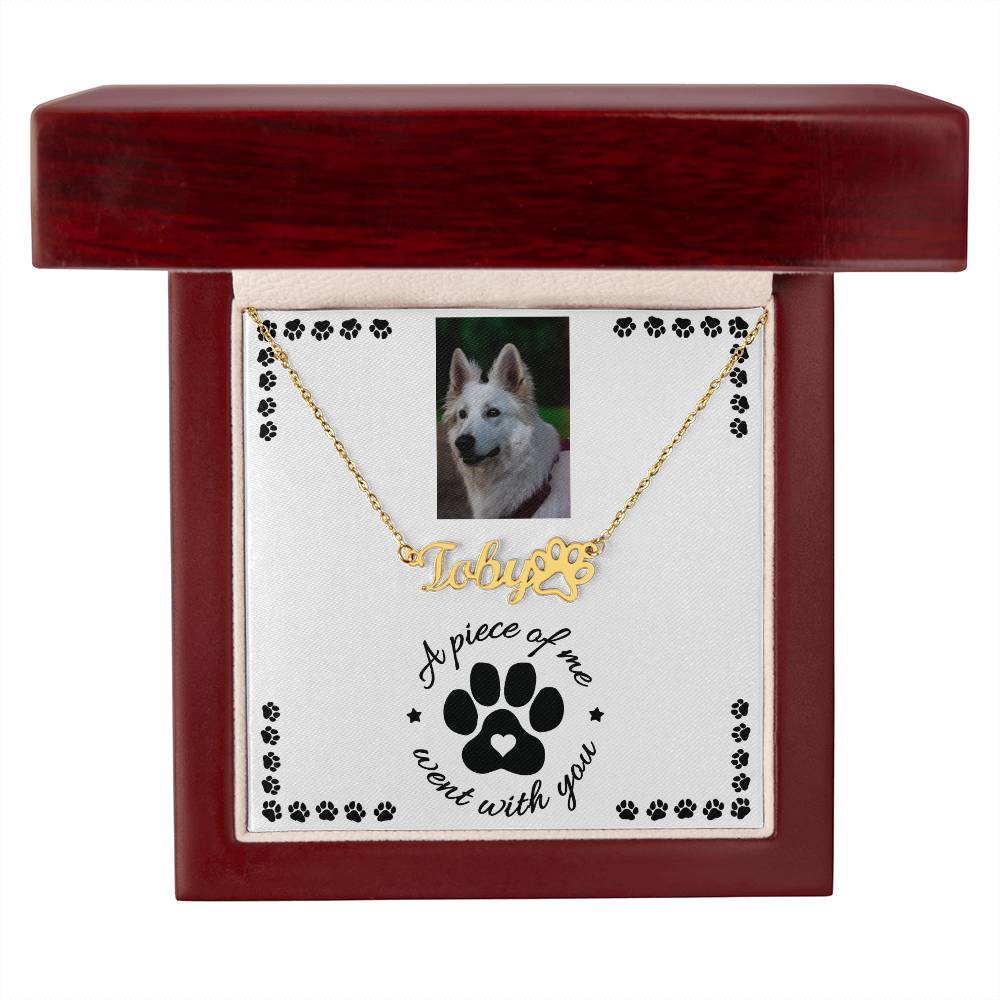 Pet Loss Necklace - Custom Pet Condolence Keepsake, Heartfelt Memorial Tribute Gift for a Beloved Pet's Passing, Sympathy Gift for Pet Owners