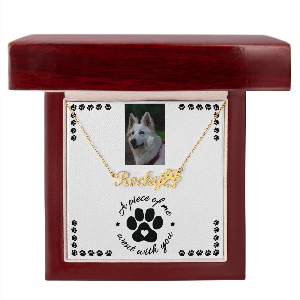 Pet Loss Necklace - Custom Pet Condolence Keepsake, Heartfelt Memorial Tribute Gift for a Beloved Pet's Passing, Sympathy Gift for Pet Owners