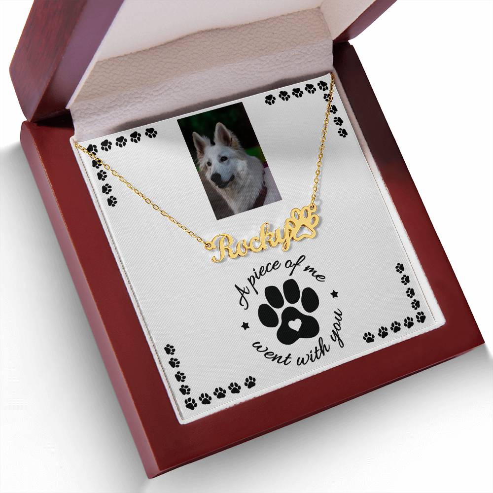 Pet Loss Necklace - Custom Pet Condolence Keepsake, Heartfelt Memorial Tribute Gift for a Beloved Pet's Passing, Sympathy Gift for Pet Owners