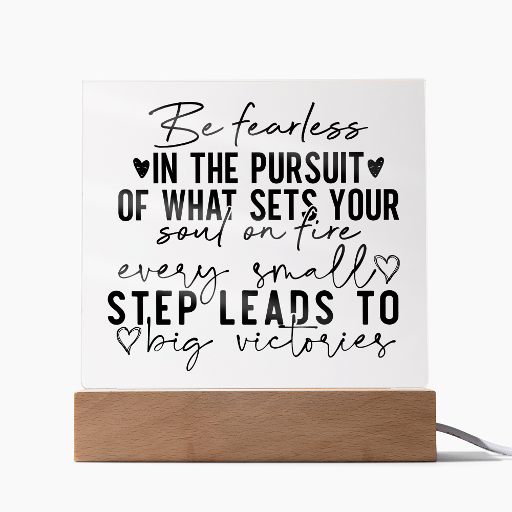 Square Acrylic Inspirational Quote Plaque, Inspirational Decor for Daily Motivation, Unique Gift for Go-Getters, Ideal Gift for Daughters