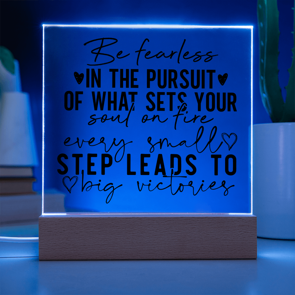 Square Acrylic Inspirational Quote Plaque, Inspirational Decor for Daily Motivation, Unique Gift for Go-Getters, Ideal Gift for Daughters