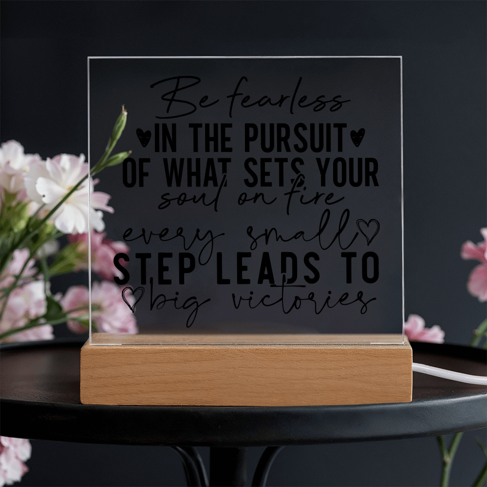 Square Acrylic Inspirational Quote Plaque, Inspirational Decor for Daily Motivation, Unique Gift for Go-Getters, Ideal Gift for Daughters