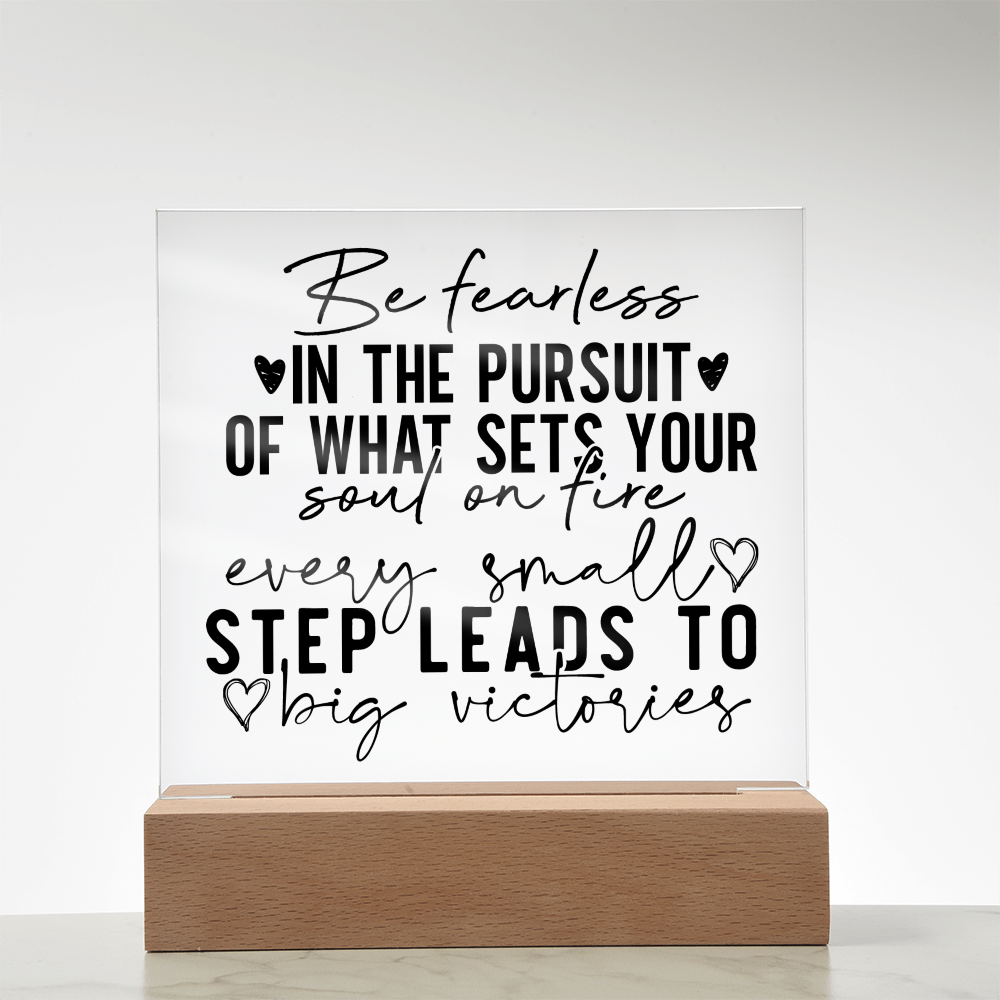 Square Acrylic Inspirational Quote Plaque, Inspirational Decor for Daily Motivation, Unique Gift for Go-Getters, Ideal Gift for Daughters