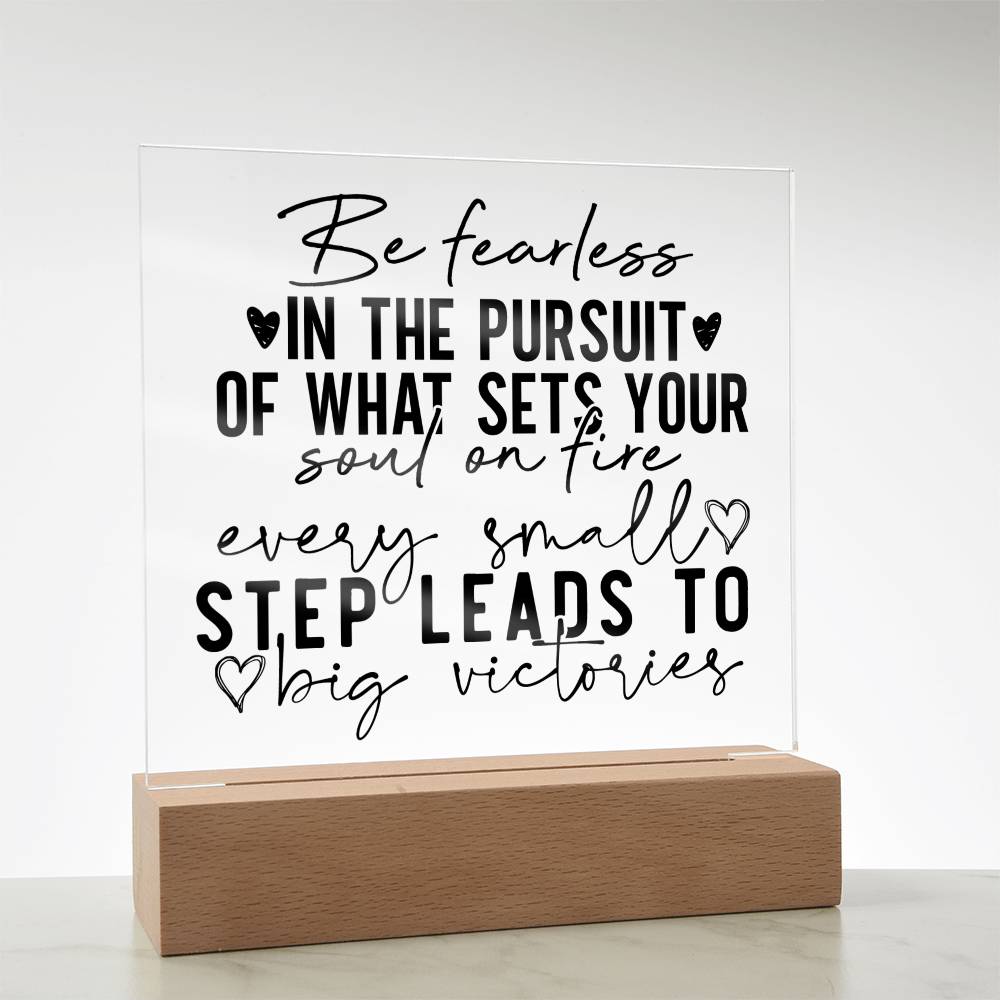 Square Acrylic Inspirational Quote Plaque, Inspirational Decor for Daily Motivation, Unique Gift for Go-Getters, Ideal Gift for Daughters