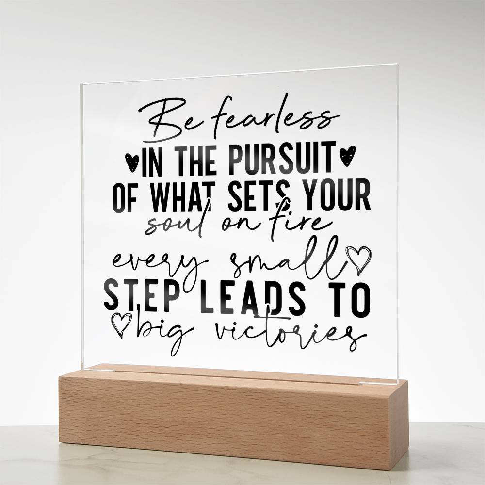 Square Acrylic Inspirational Quote Plaque, Inspirational Decor for Daily Motivation, Unique Gift for Go-Getters, Ideal Gift for Daughters
