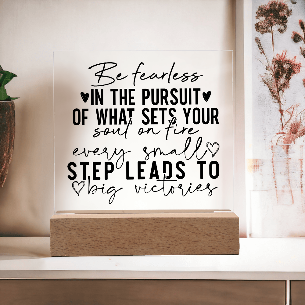 Square Acrylic Inspirational Quote Plaque, Inspirational Decor for Daily Motivation, Unique Gift for Go-Getters, Ideal Gift for Daughters