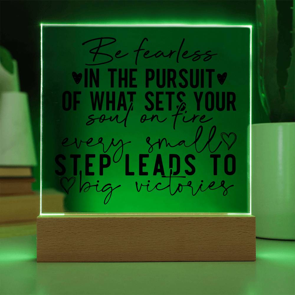 Square Acrylic Inspirational Quote Plaque, Inspirational Decor for Daily Motivation, Unique Gift for Go-Getters, Ideal Gift for Daughters