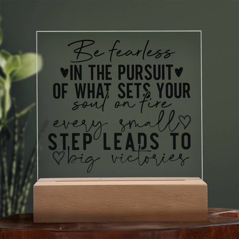 Square Acrylic Inspirational Quote Plaque, Inspirational Decor for Daily Motivation, Unique Gift for Go-Getters, Ideal Gift for Daughters