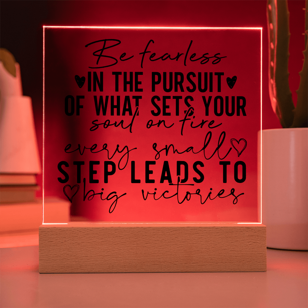 Square Acrylic Inspirational Quote Plaque, Inspirational Decor for Daily Motivation, Unique Gift for Go-Getters, Ideal Gift for Daughters