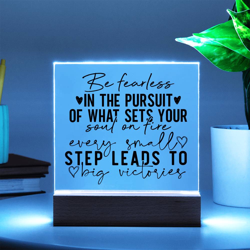 Square Acrylic Inspirational Quote Plaque, Inspirational Decor for Daily Motivation, Unique Gift for Go-Getters, Ideal Gift for Daughters