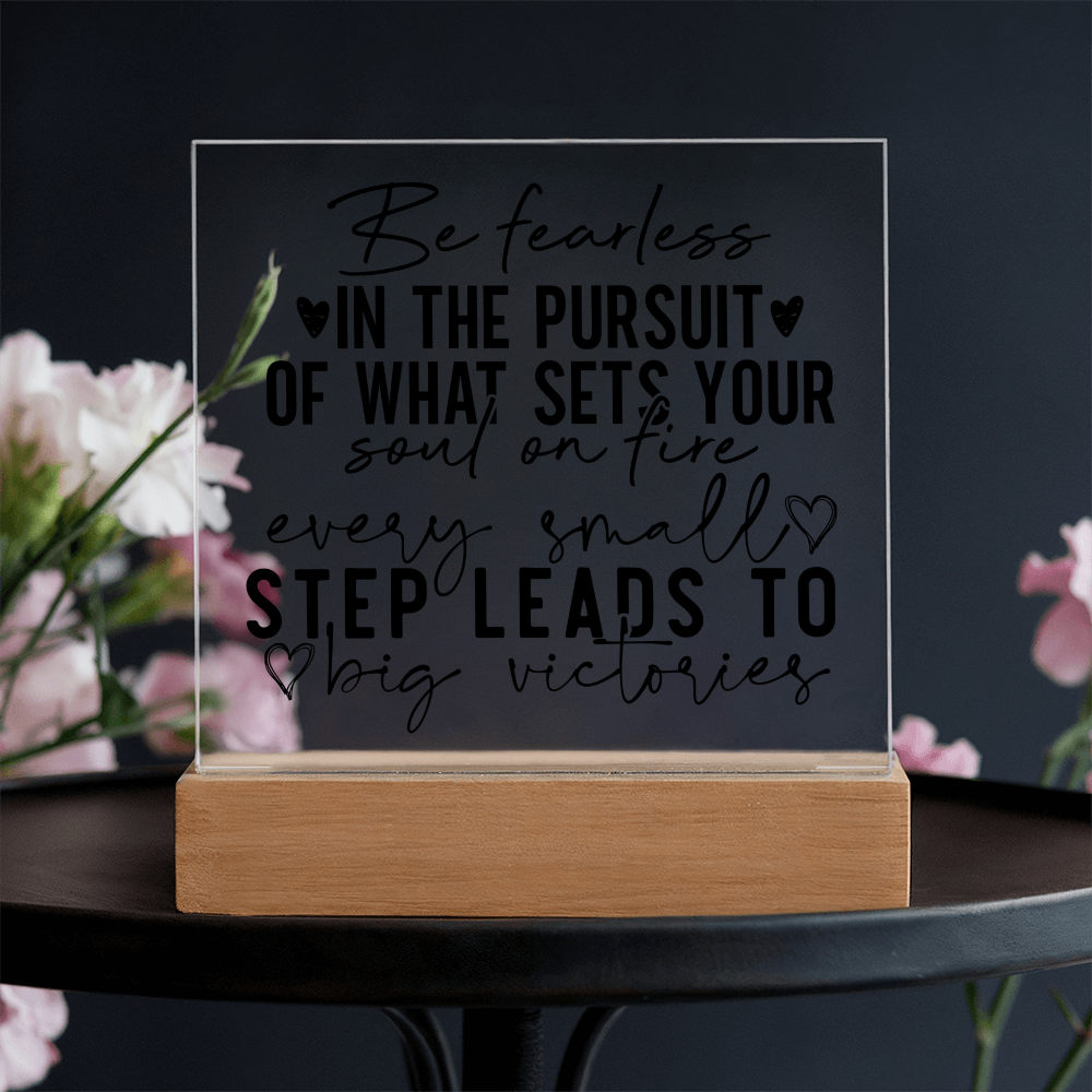 Square Acrylic Inspirational Quote Plaque, Inspirational Decor for Daily Motivation, Unique Gift for Go-Getters, Ideal Gift for Daughters