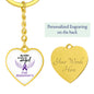 My Hero Is Now An Angel Alzheimers Keychain, End Alzheimers Keychain, Alzheimers Loss Of Loved One, Alzheimers Disease, Alzheimers Support