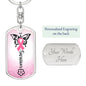 Survivor Breast Cancer Keychain, Breast Cancer Survivor Gift, Pink Ribbon Survivor Gift