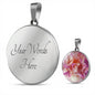 Unique floral design pendant necklace with the option to engrave - TreasureNoni