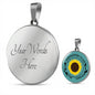 Inspirational Graphic Pendant, Empowered Women, Sunflower Necklace, Girl Power, Motivational Designs Girlfriend Gifts, Empowerment Gifts