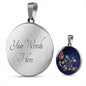 Butterfly Necklace Circle Pendant Necklace with the Option to Engrave - TreasureNoni
