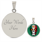 Calavera Mexicana Flag, Mexican Skull Flag Necklace, Dia de los Muertos, Mexican Skull Flag Gift For Women, Collar Bandera Calavera Mexicana